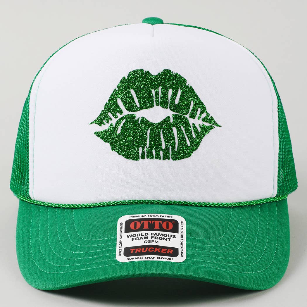 Green Lip Foam Trucker Hat