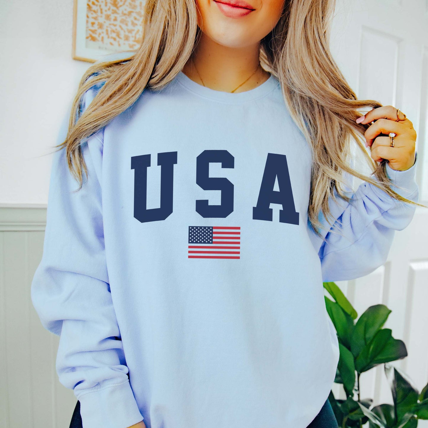 Comfort Colors Crew Sweatshirt: Baby Blue