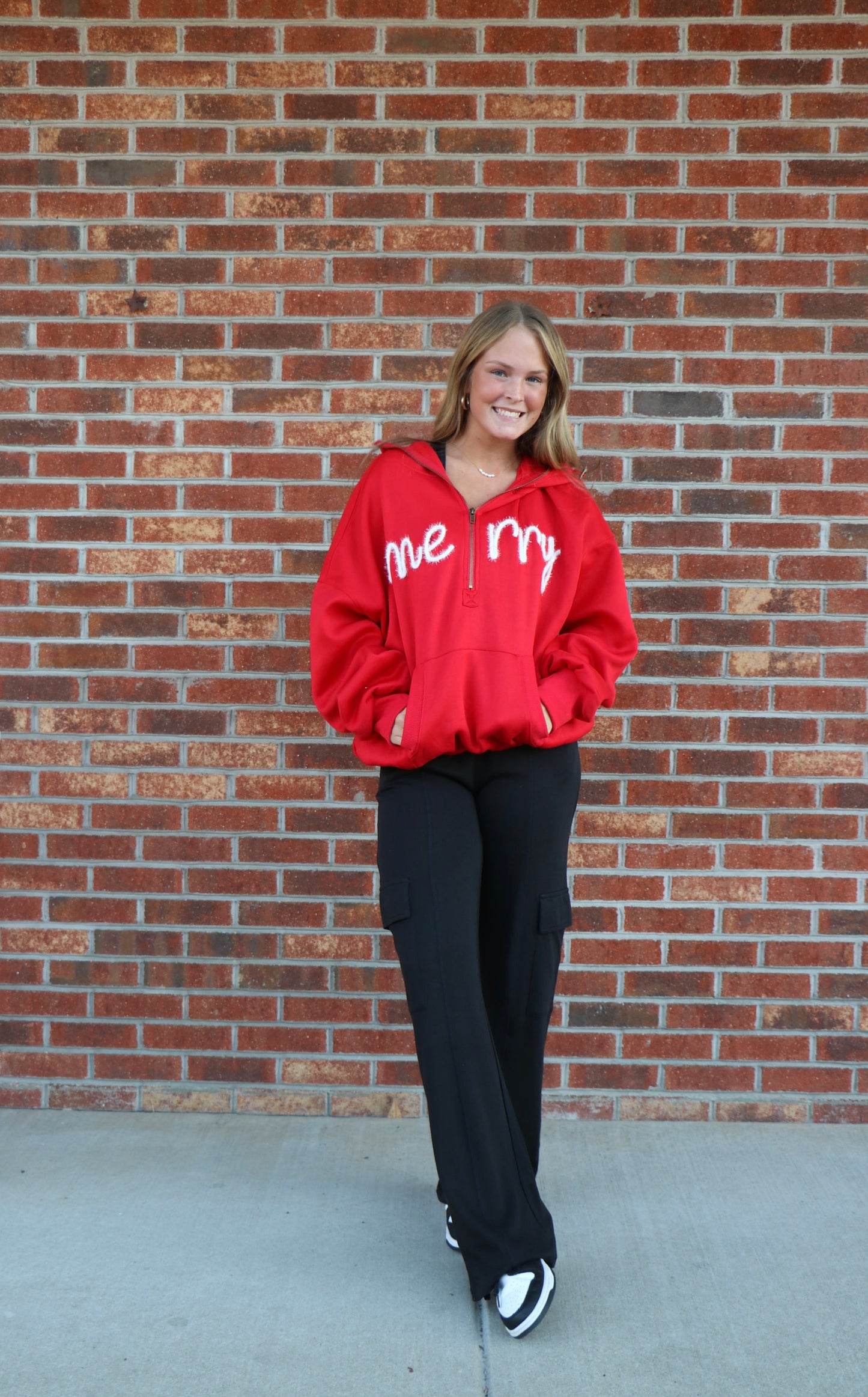 Merry Half Zip Hoode