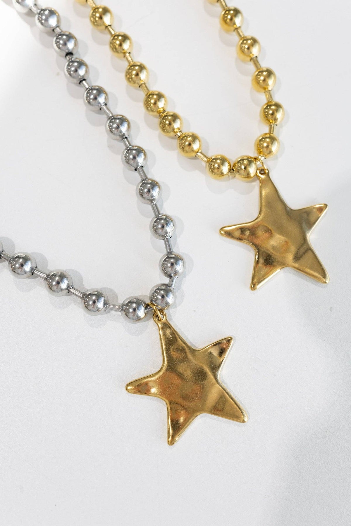 Barb & Star Necklace || Gold On Gold: GOLD