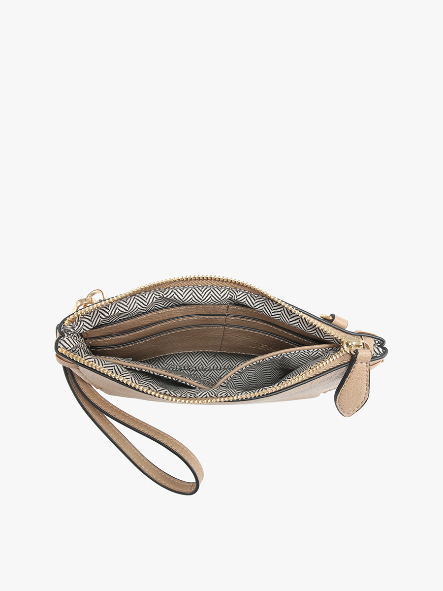 Bonnie Dual Compartment Whipstitch Crossbody: Espresso