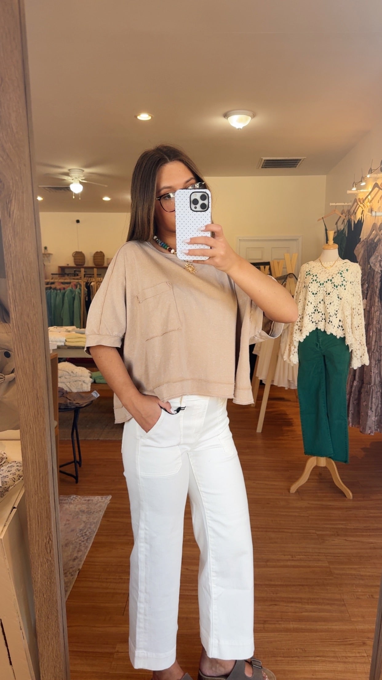 Go Your Own Way Top - Taupe