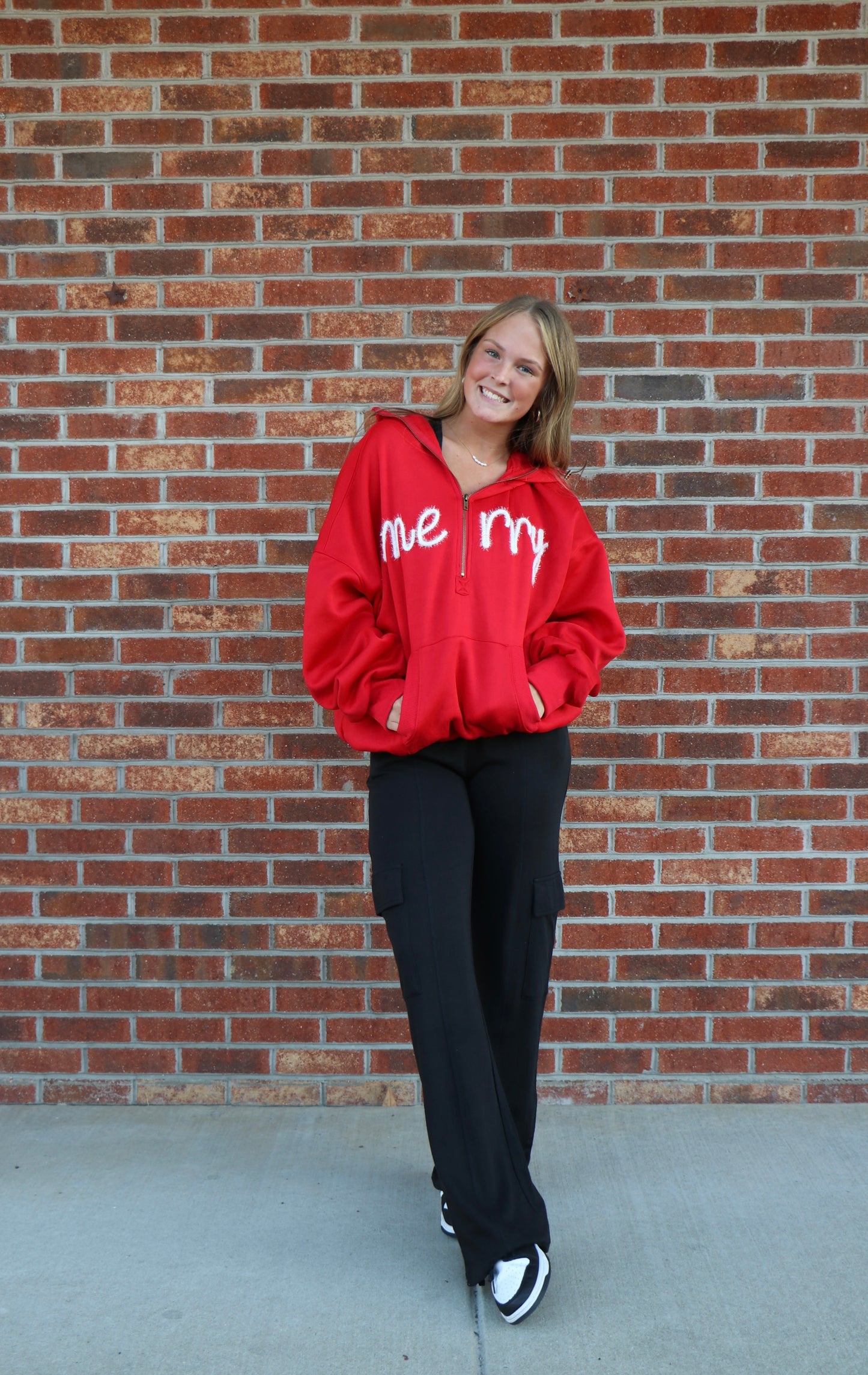 Merry Half Zip Hoode