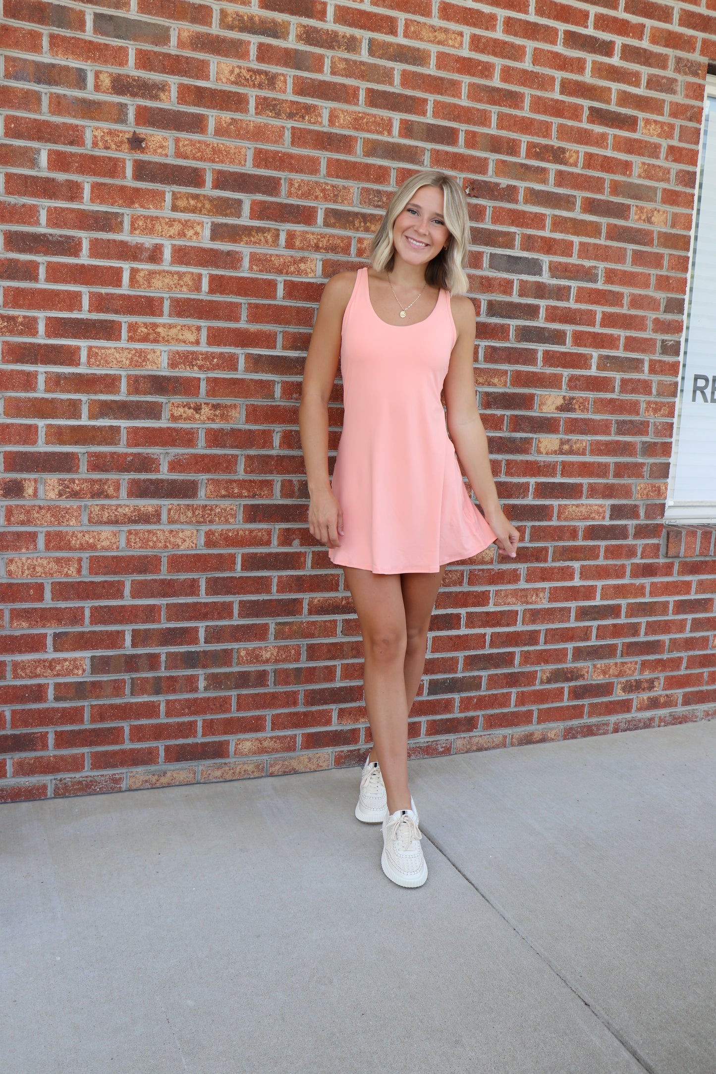 Rae Athletic Romper in Melon Dream