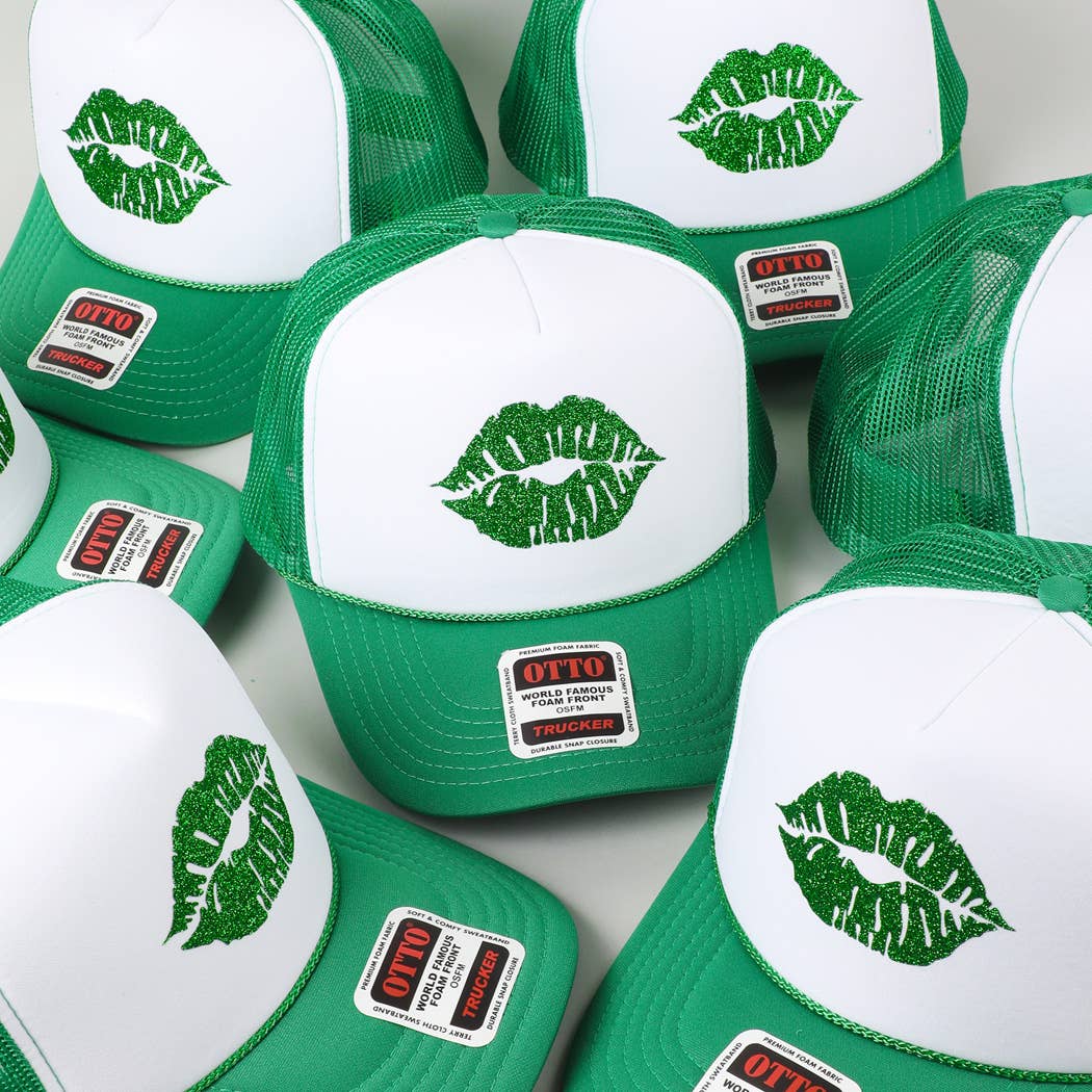 Green Lip Foam Trucker Hat