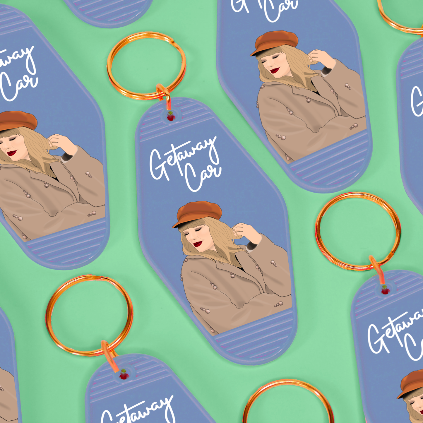 Taylor Swift Getaway Car Motel Keychain