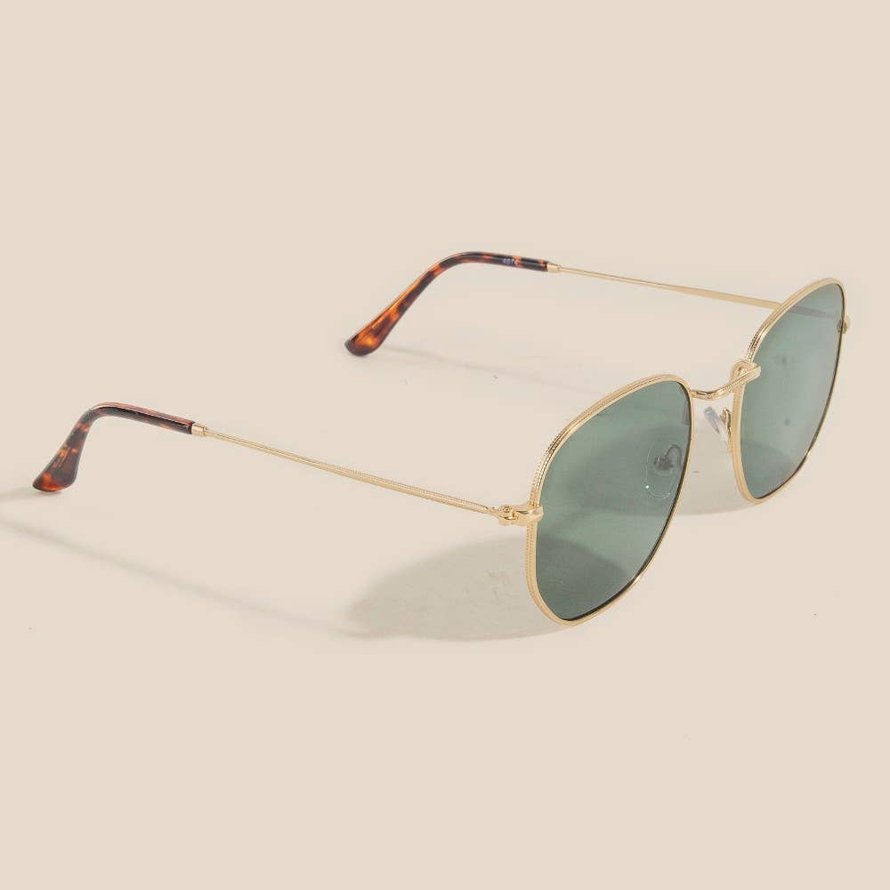 Twelve Piece Thin Metallic Frame Fashion Sunglasses: ASSORTED