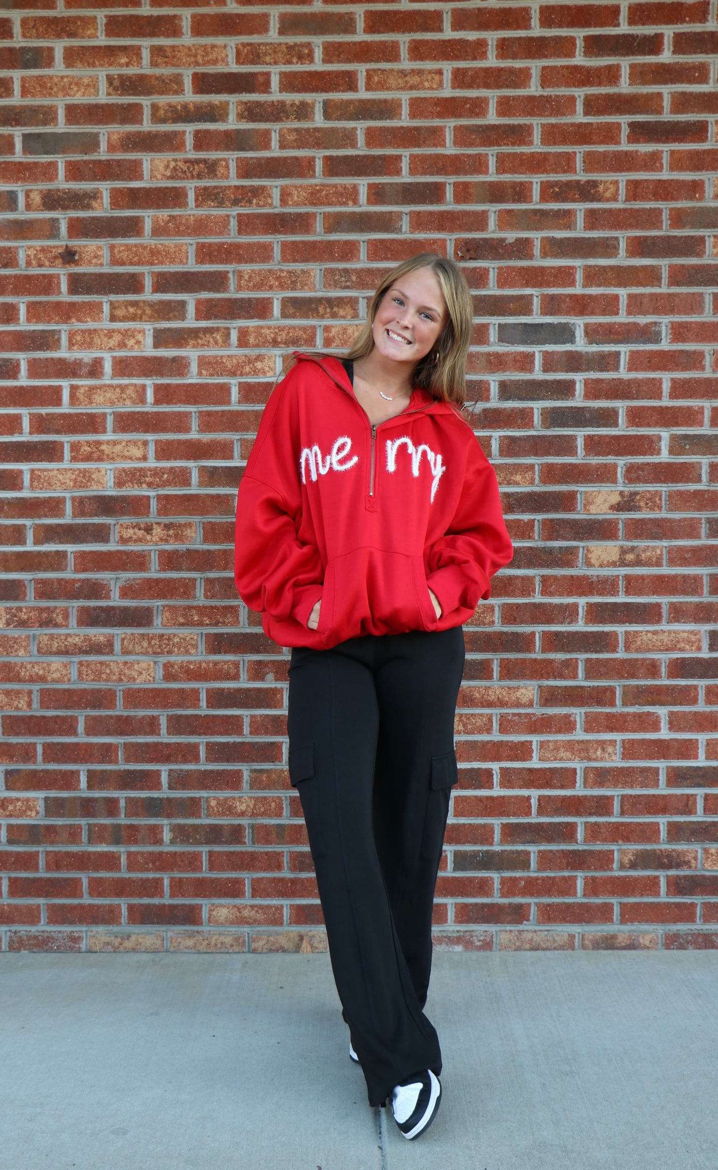 Merry Half Zip Hoode
