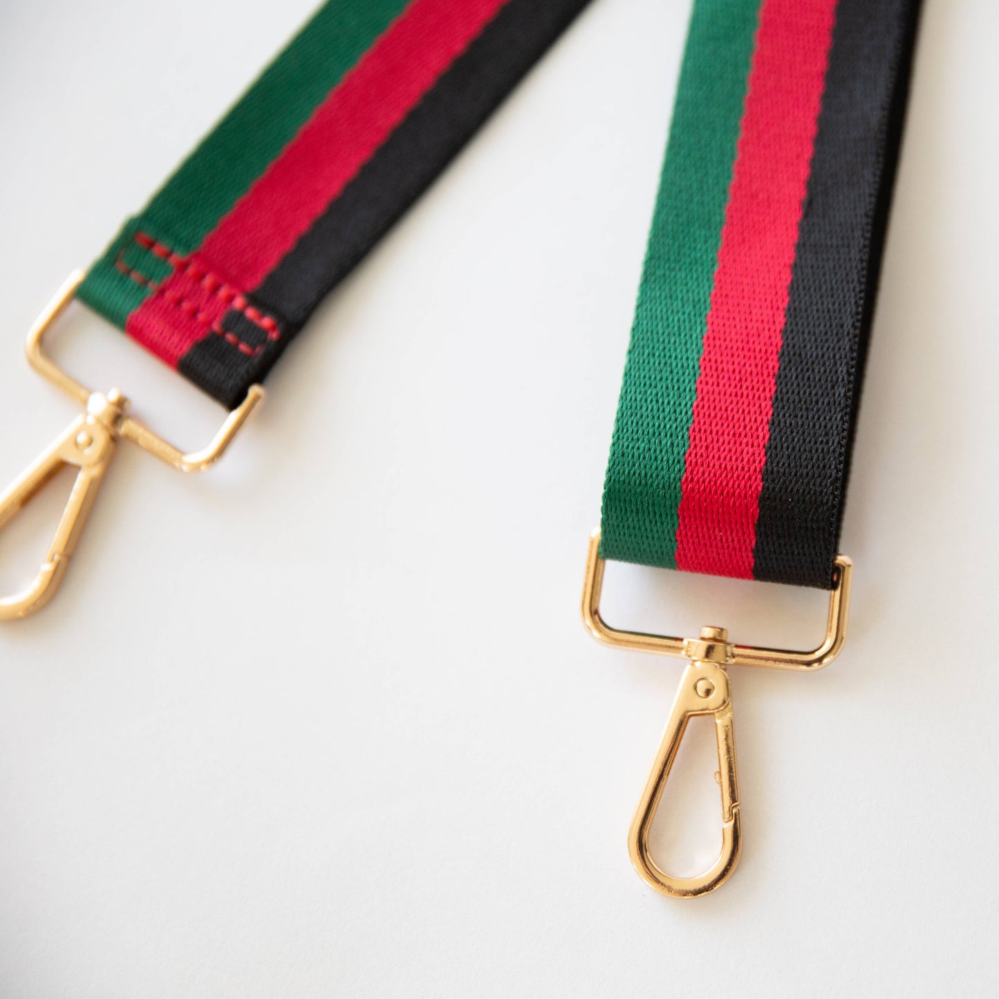 Guitar Style Purse Strap - Green/Red/Black