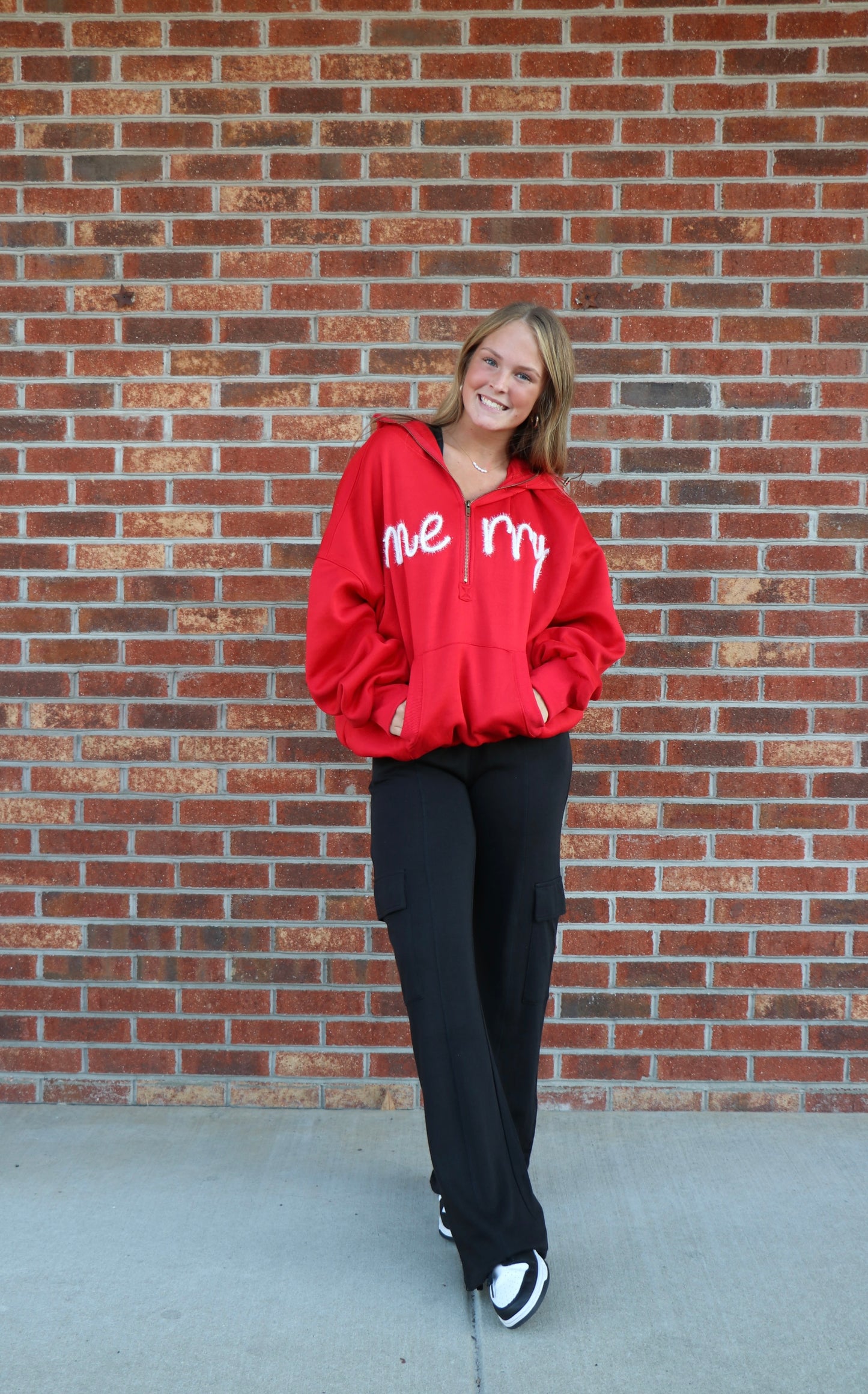 Merry Half Zip Hoode