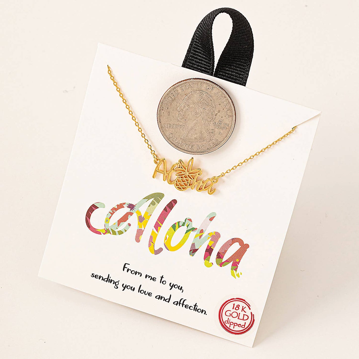 Pineapple Aloha Pendant Necklace