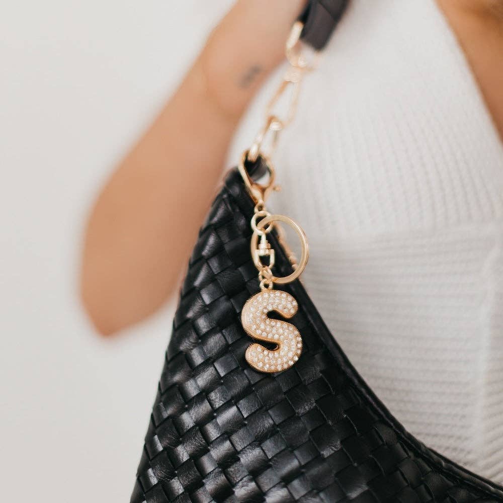 Diamond Initial Bag Charms