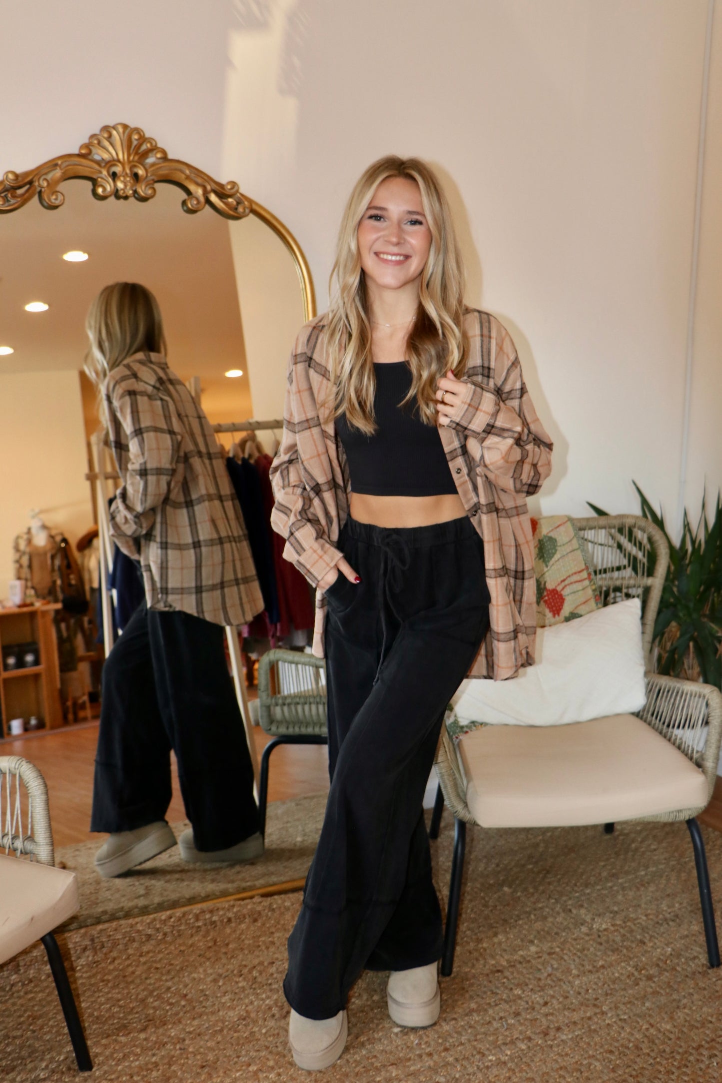 Encore Flannel Top