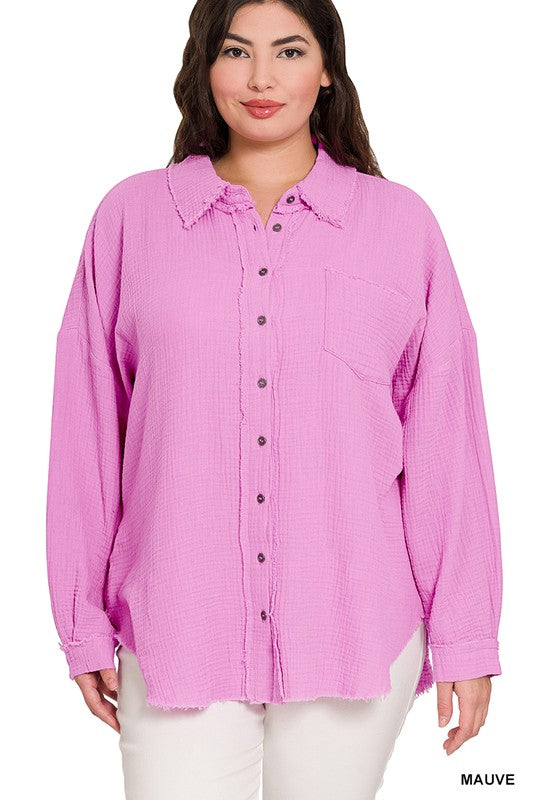 Margarita Plus Size Top Mauve