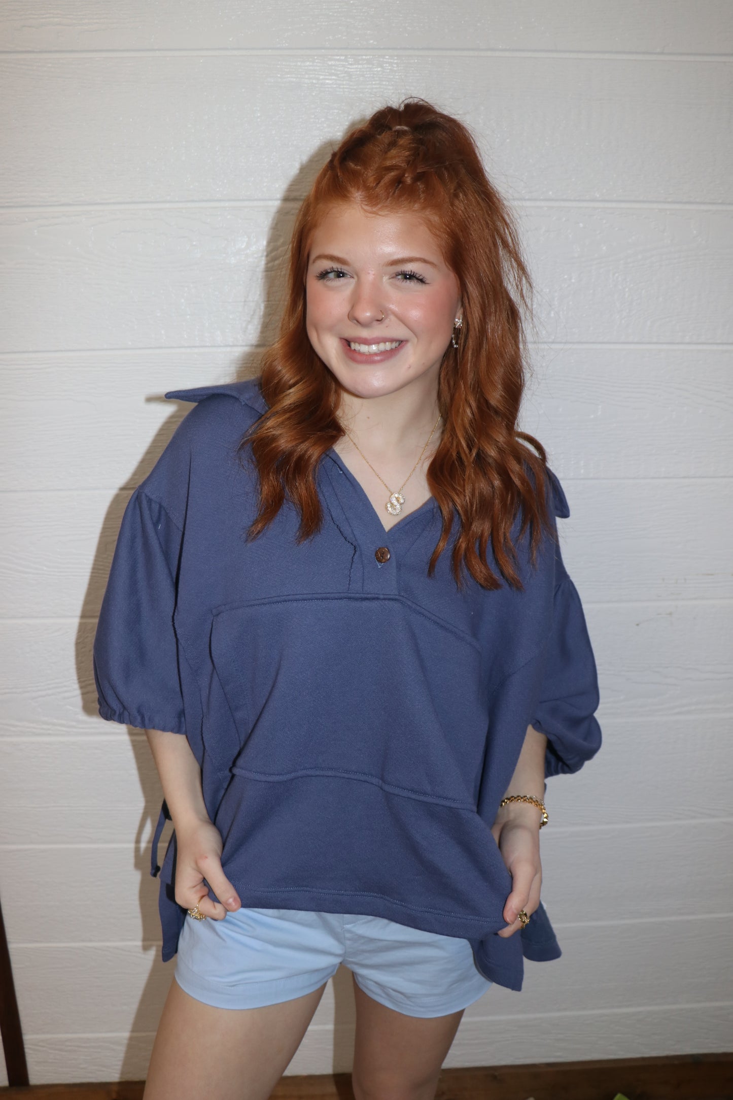 Navy Sanibel Top