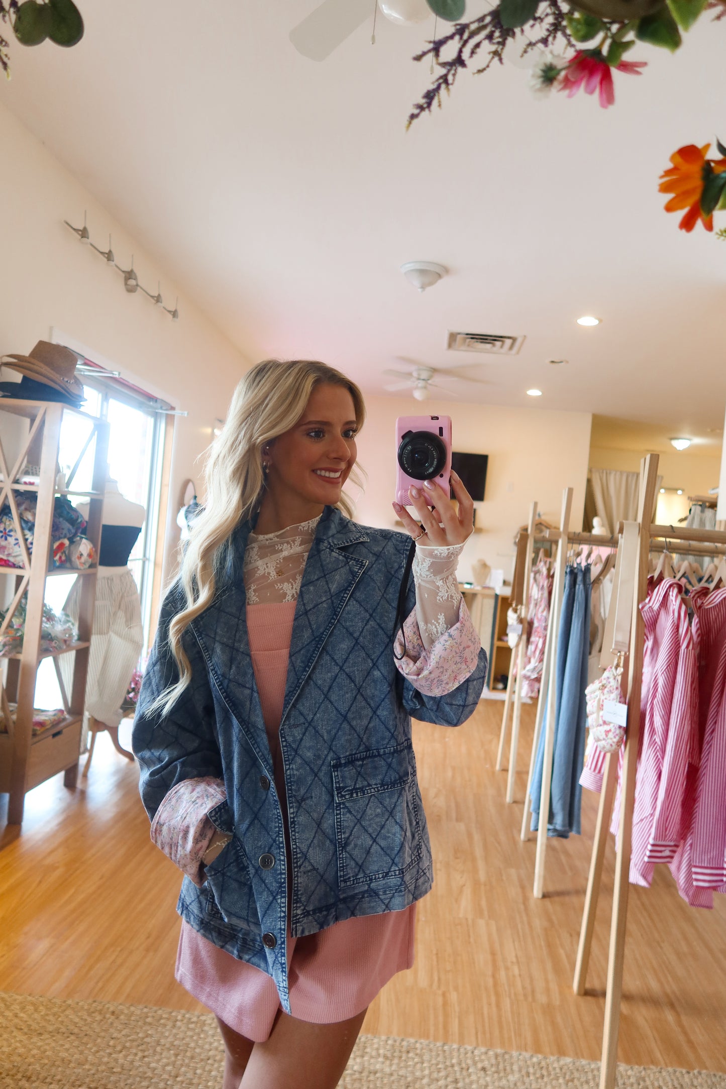 Patchwork Blossom Denim Jacket