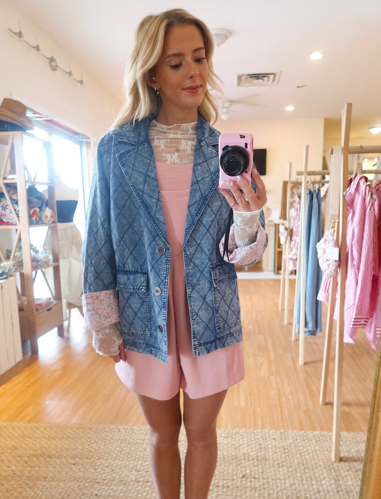 Patchwork Blossom Denim Jacket