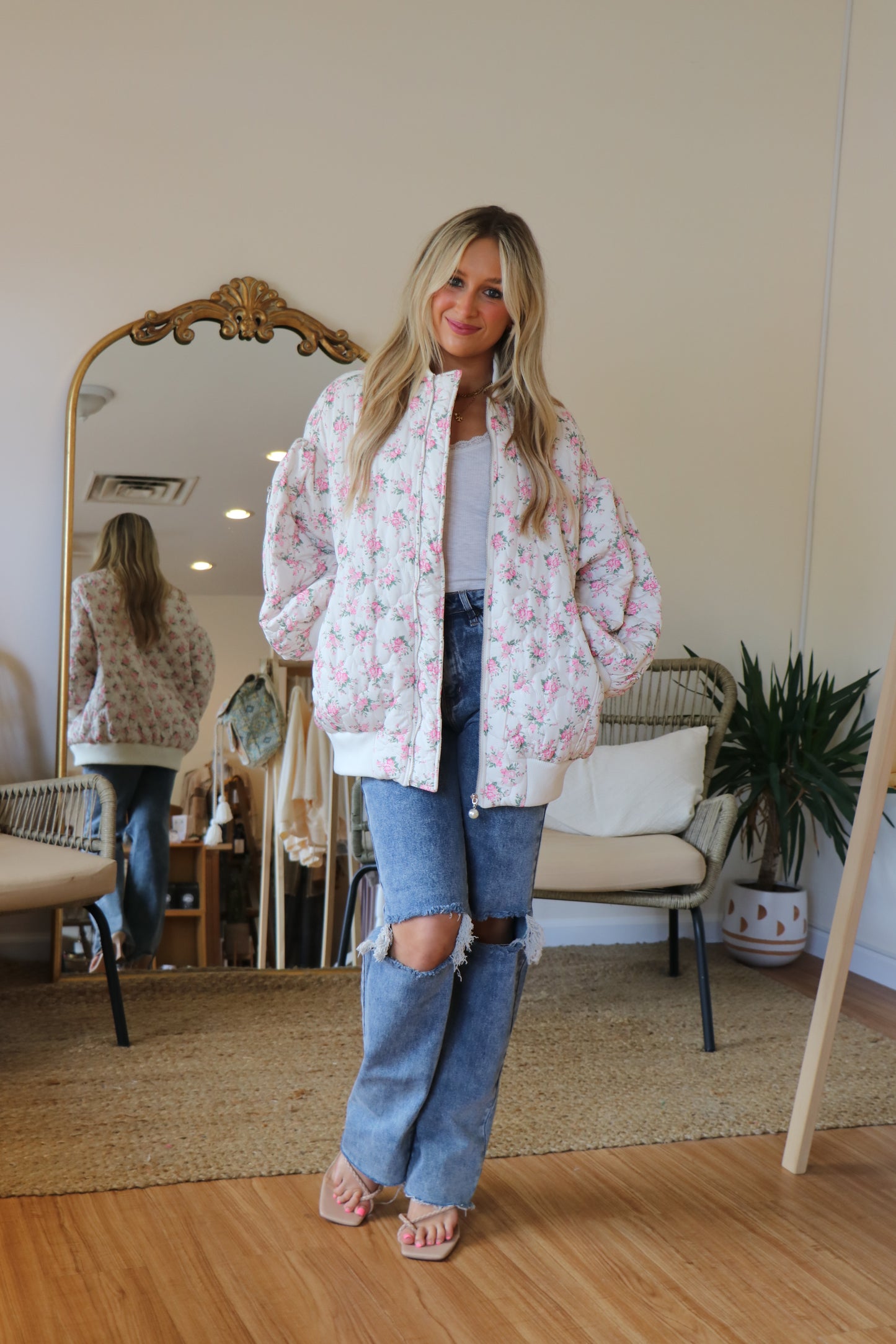 Restocked! Flower Bomber Jacket
