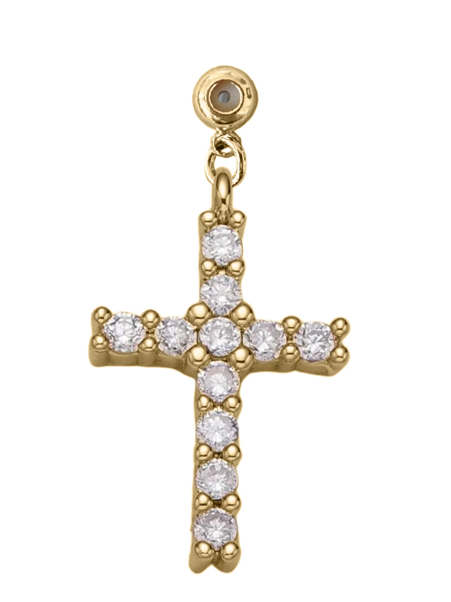 Initial Bar Cross Grip Charm