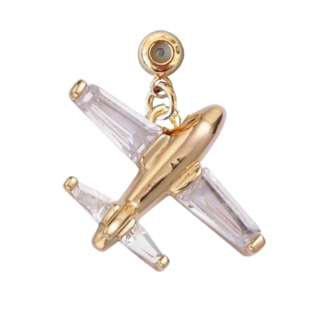 Initial Bar Plane Grip Charm