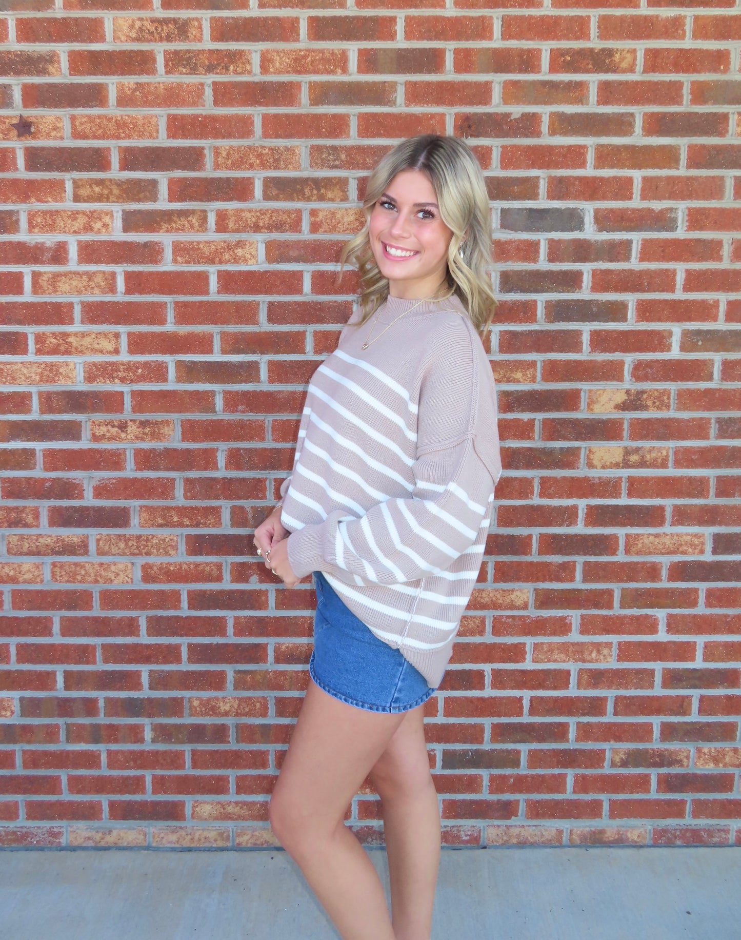 Exposed Seam Oversized Sweater