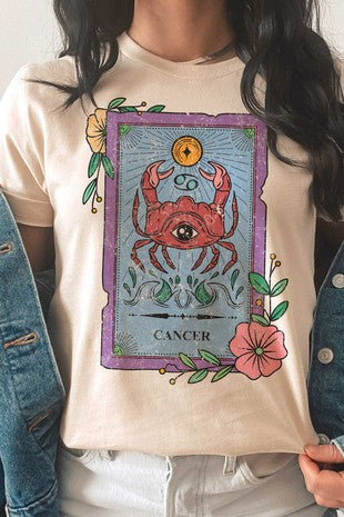 Cancer Zodiac Sign Graphic T-shirt