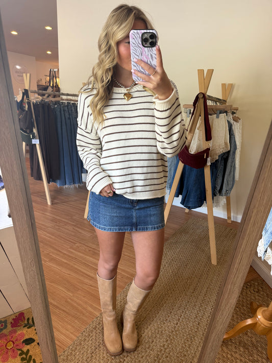 Out and About Striped Sweater
