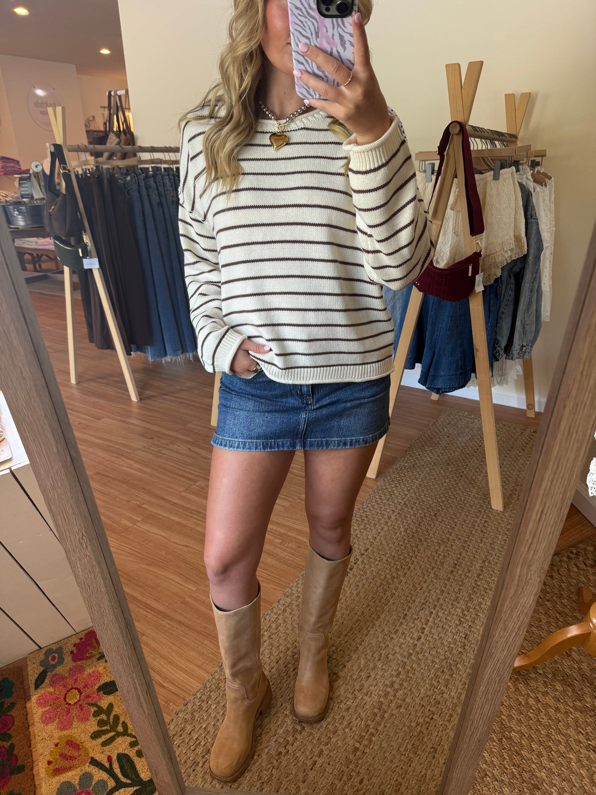 Out and About Striped Sweater