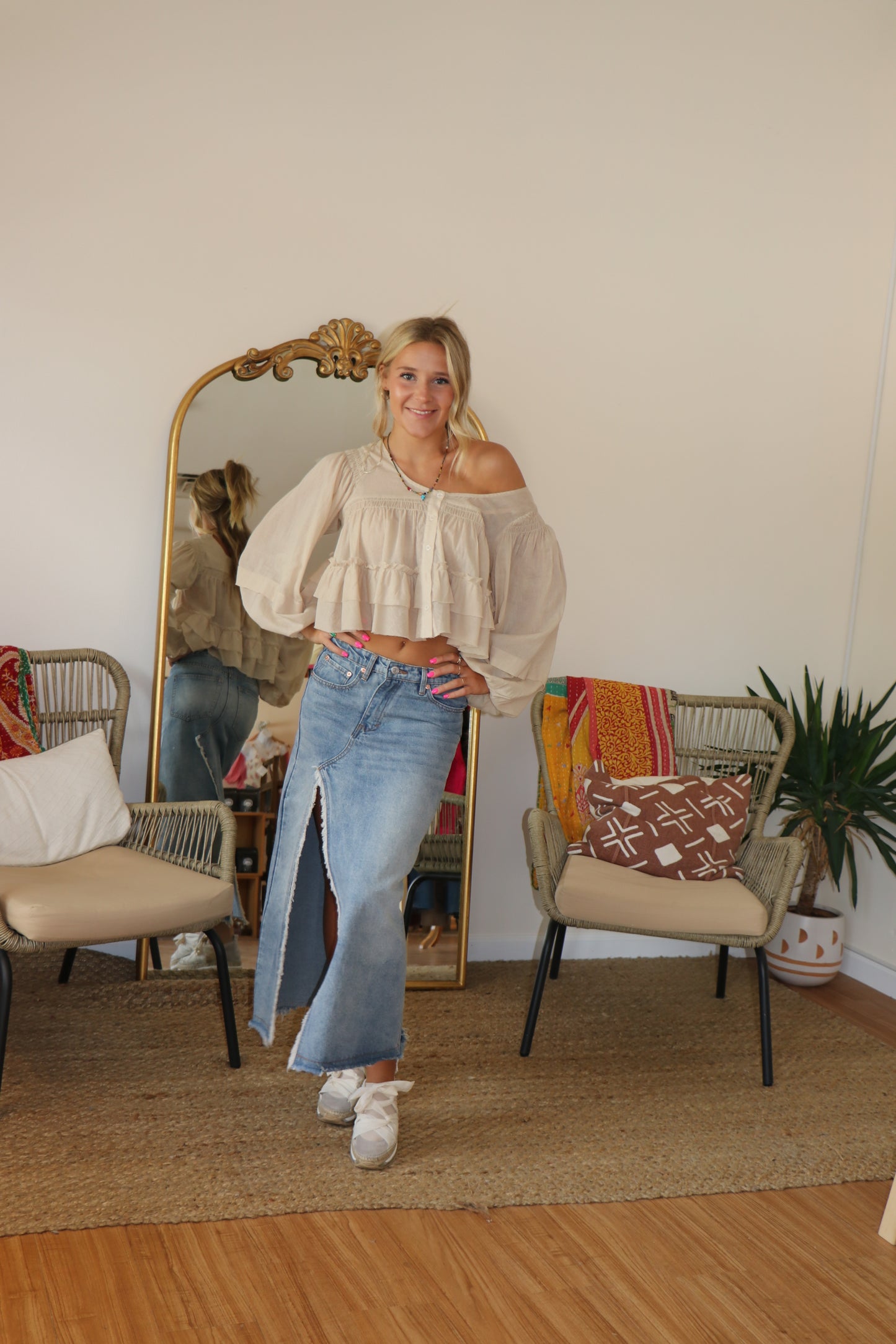 She’s Back Denim Skirt