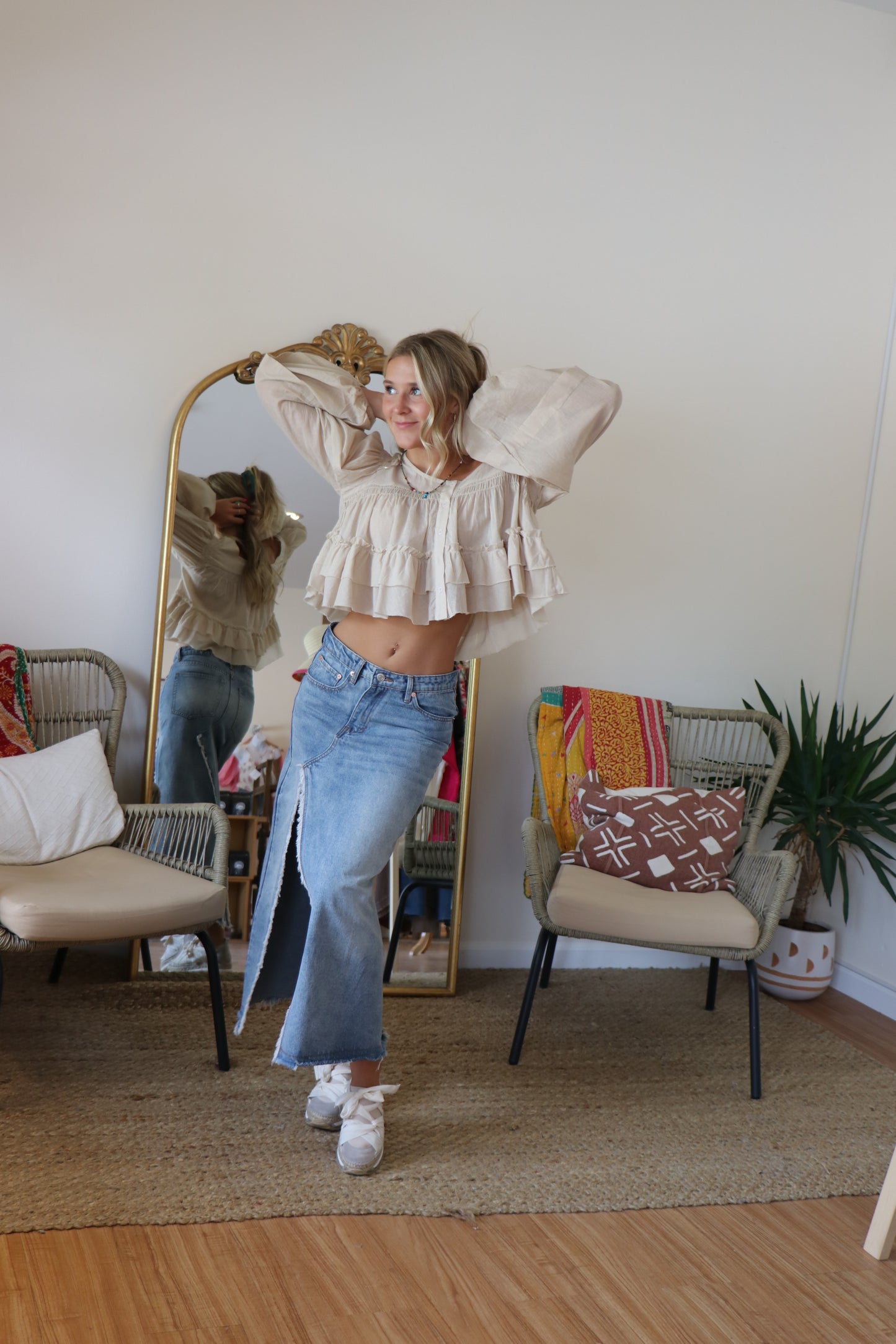 She’s Back Denim Skirt