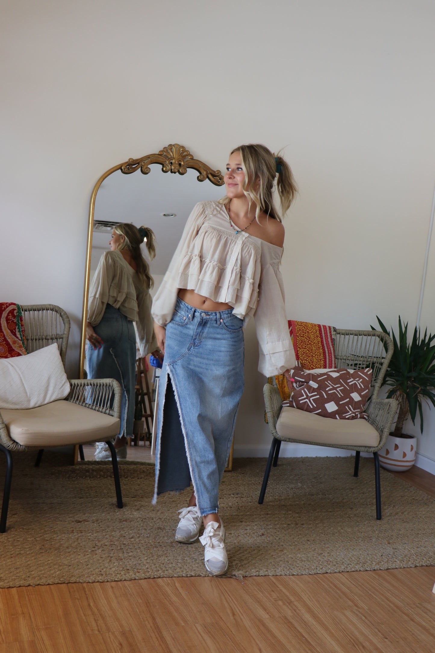 She’s Back Denim Skirt