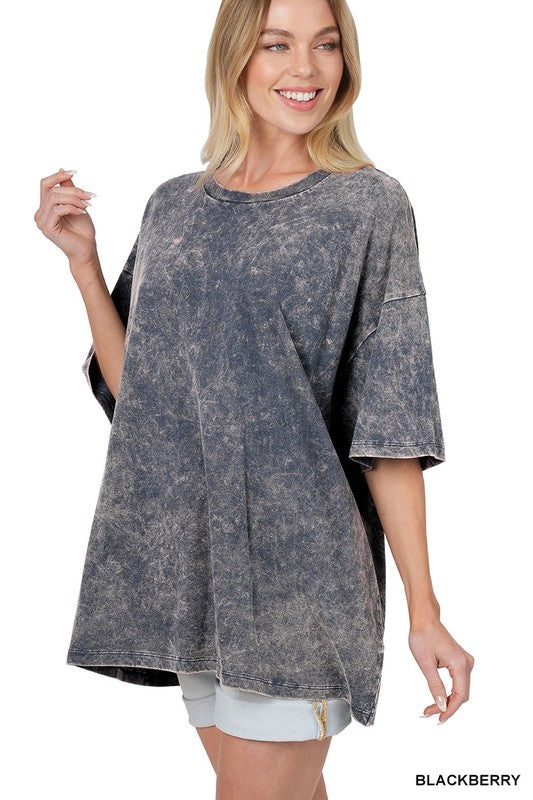 Boyfriend T-shirt in Blackberry