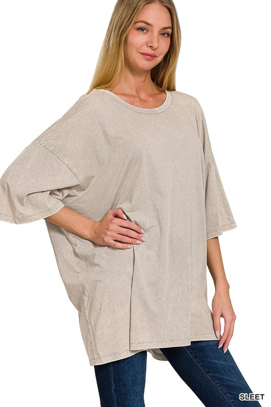 Boyfriend T-shirt in Sleet