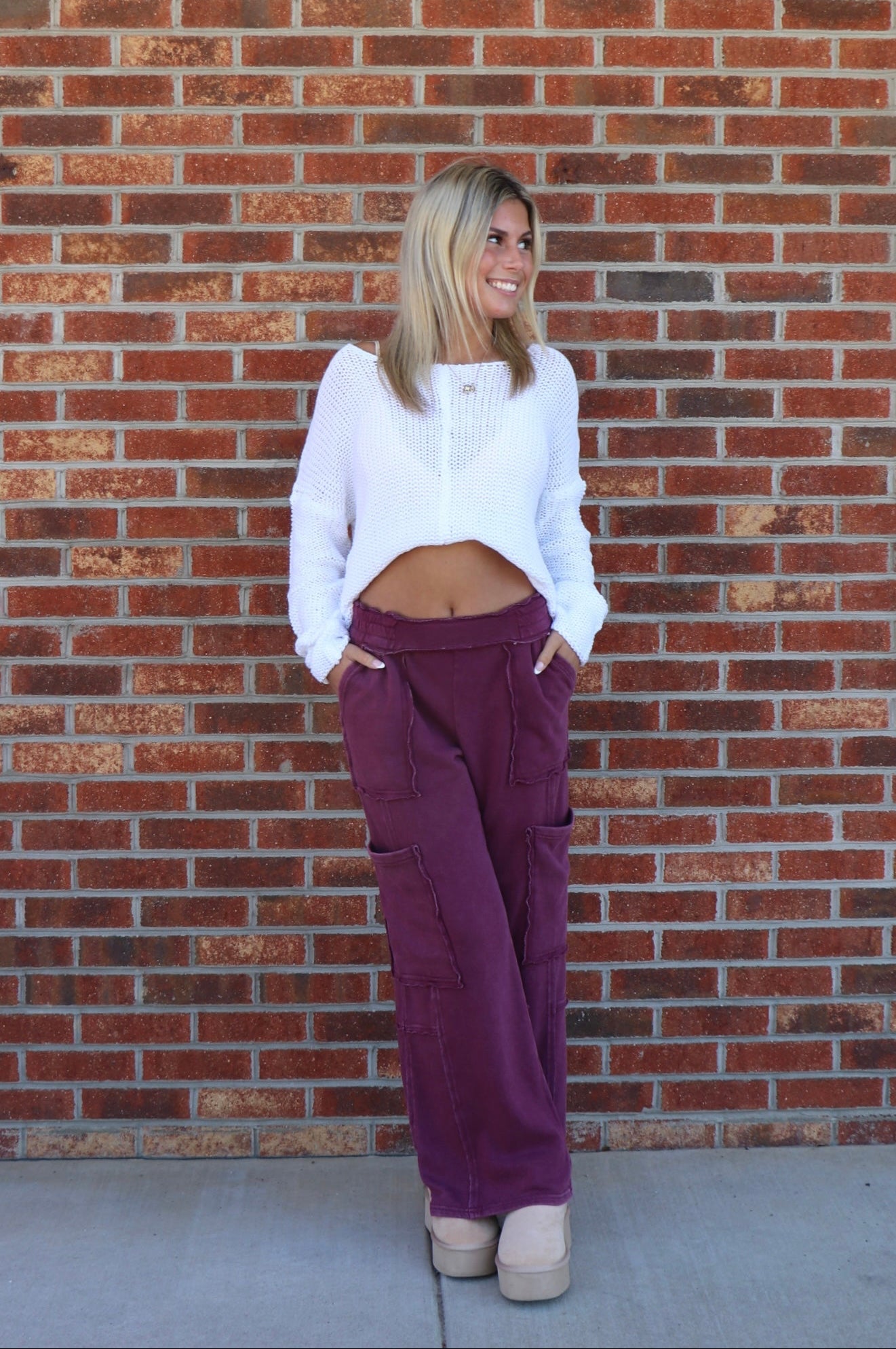Dark Cherry Sweatpants