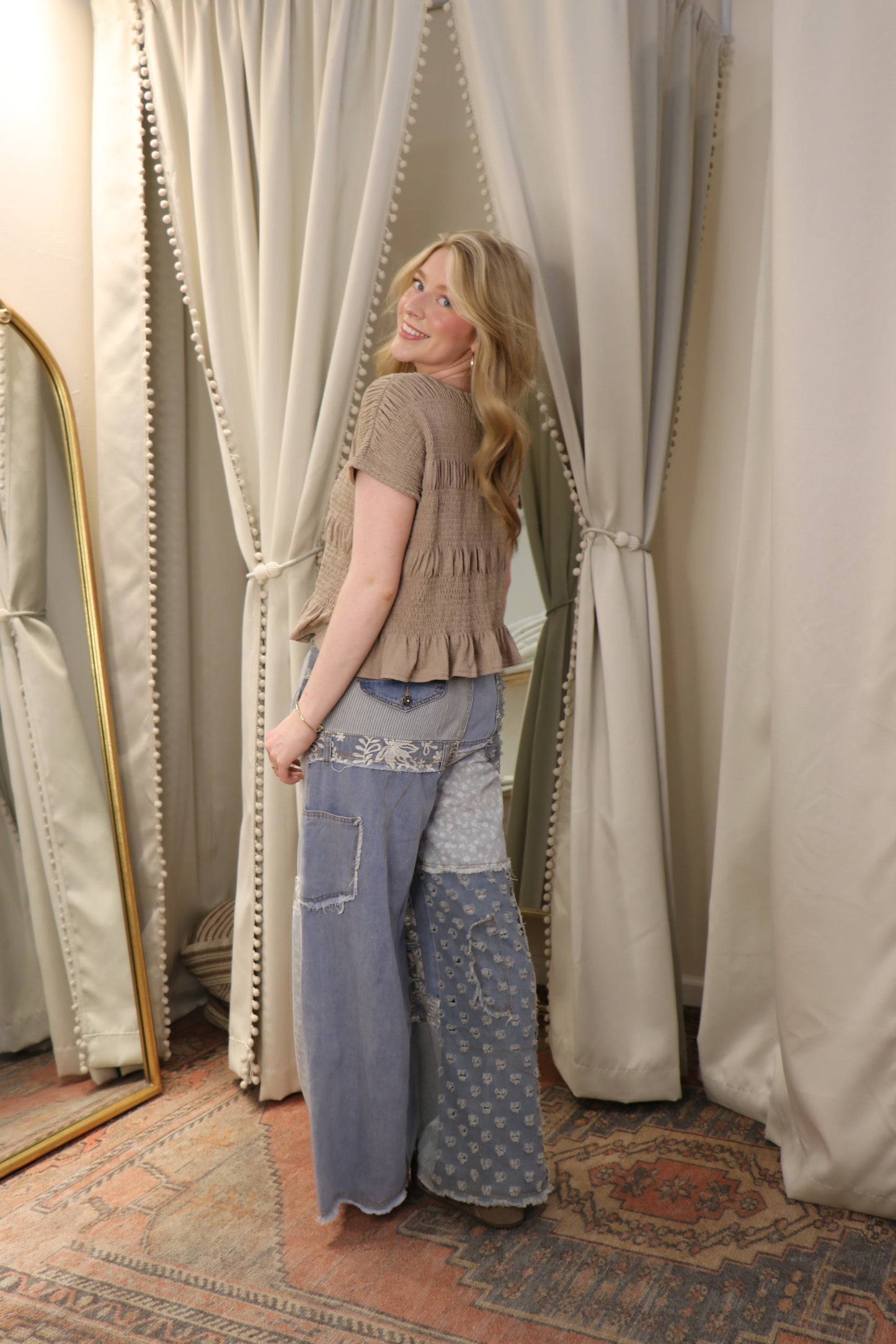 Lace Overlay Jeans