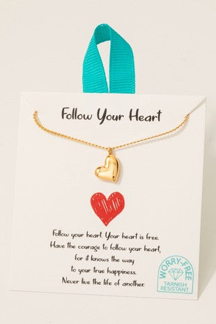 Stainless Steel Heart Pendant Necklace