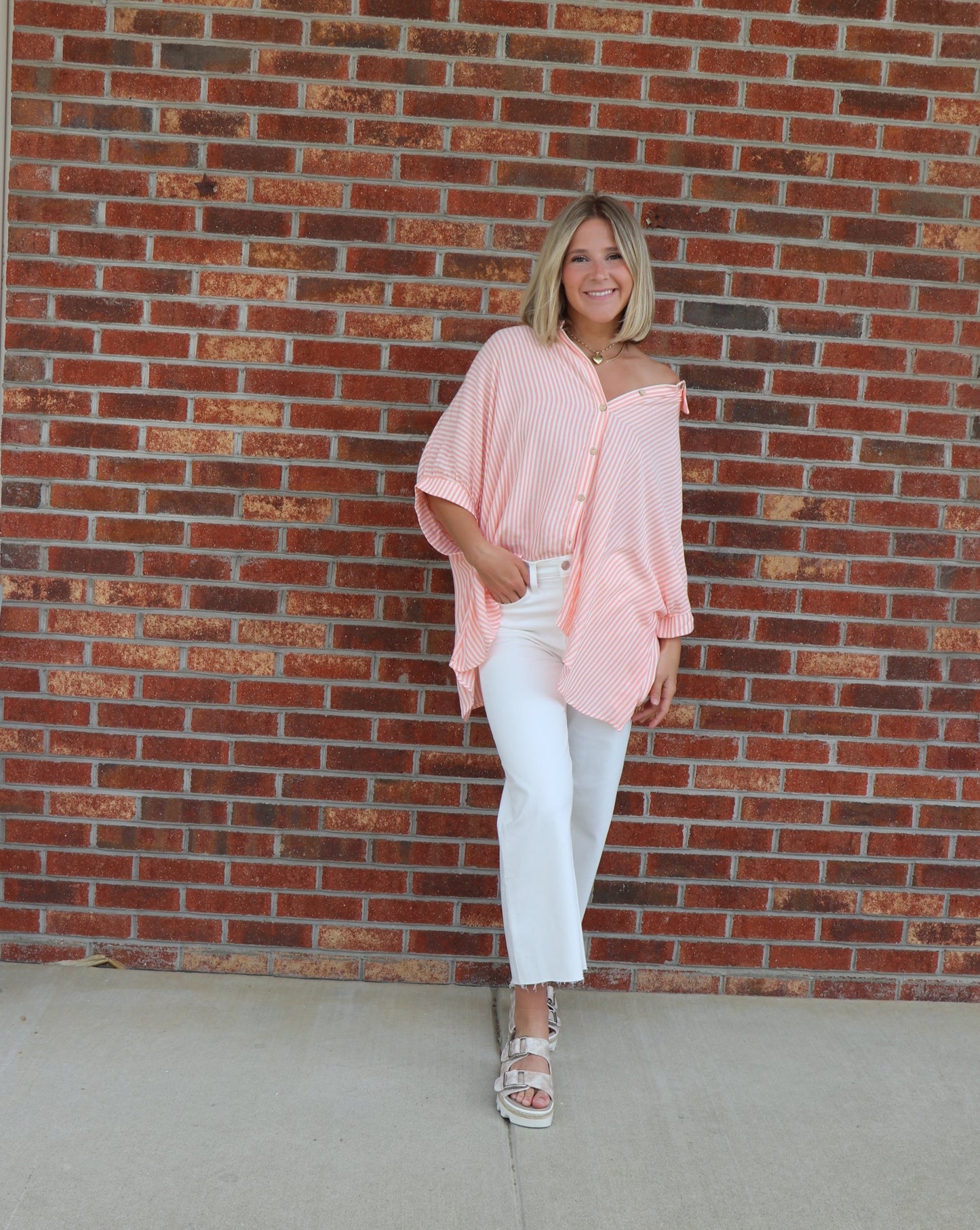 Sutton Top in Coral