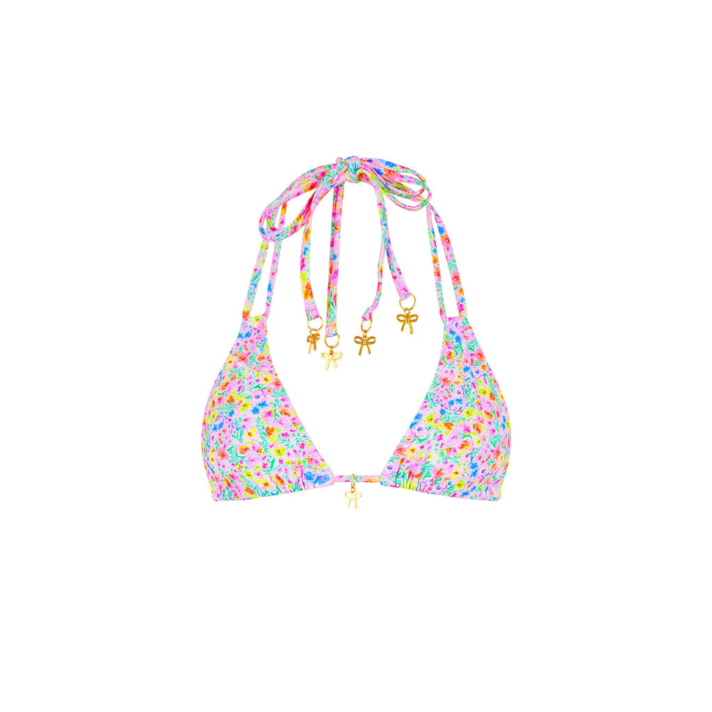 KuLani Kinis Halter Bralette Bikini Top - Moonflower