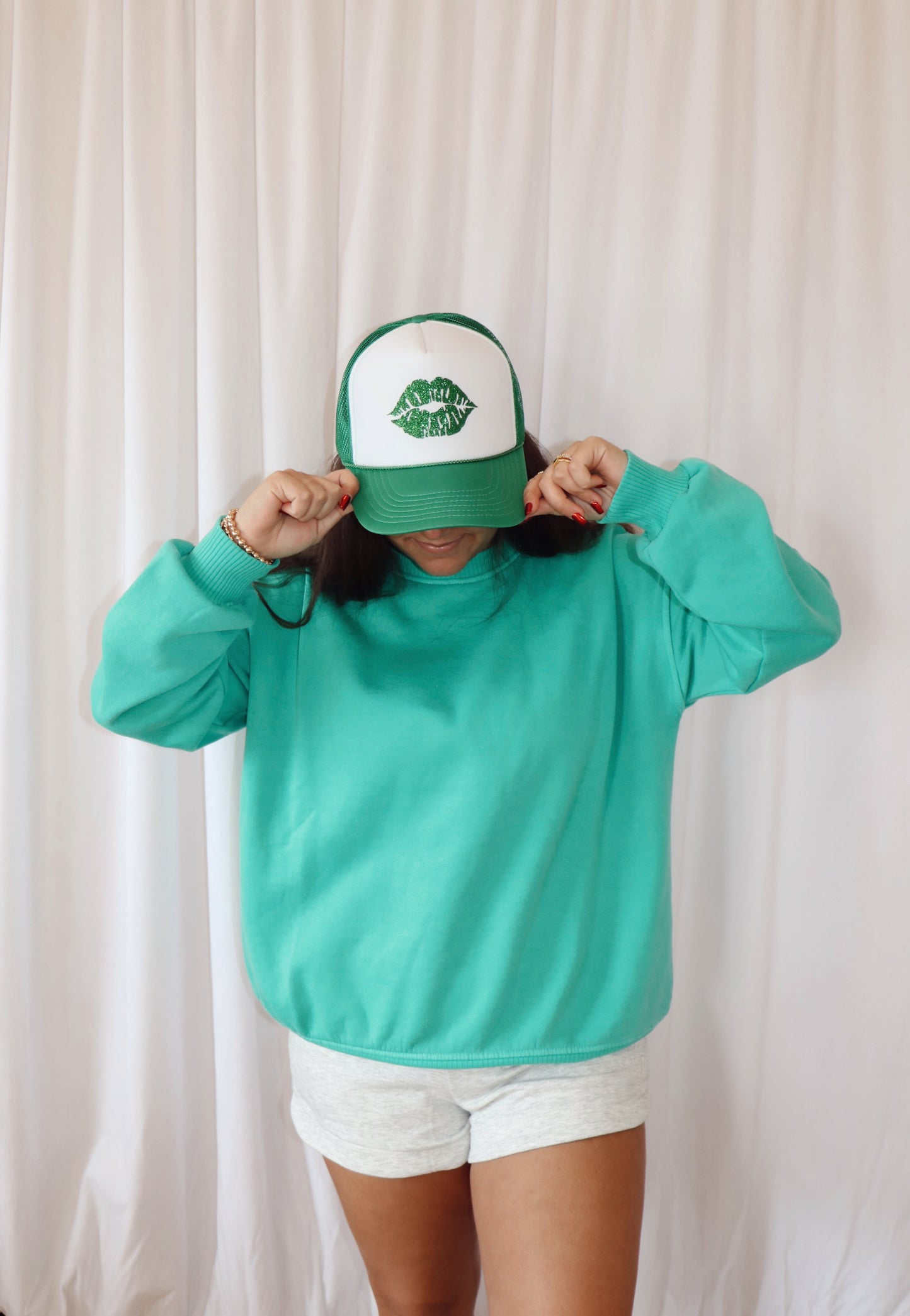 Green Lip Foam Trucker Hat