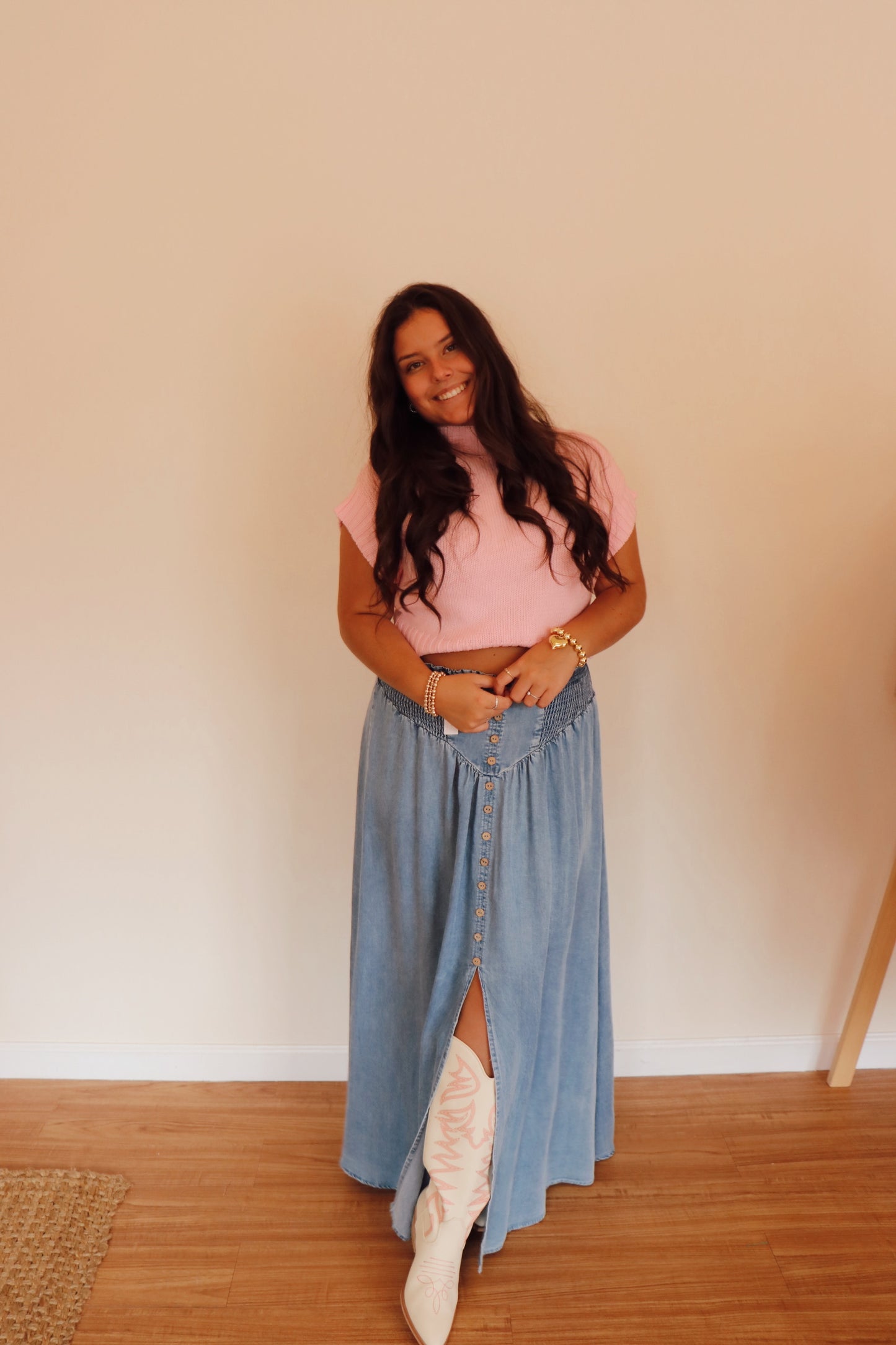 Vintage Vibe Denim Skirt