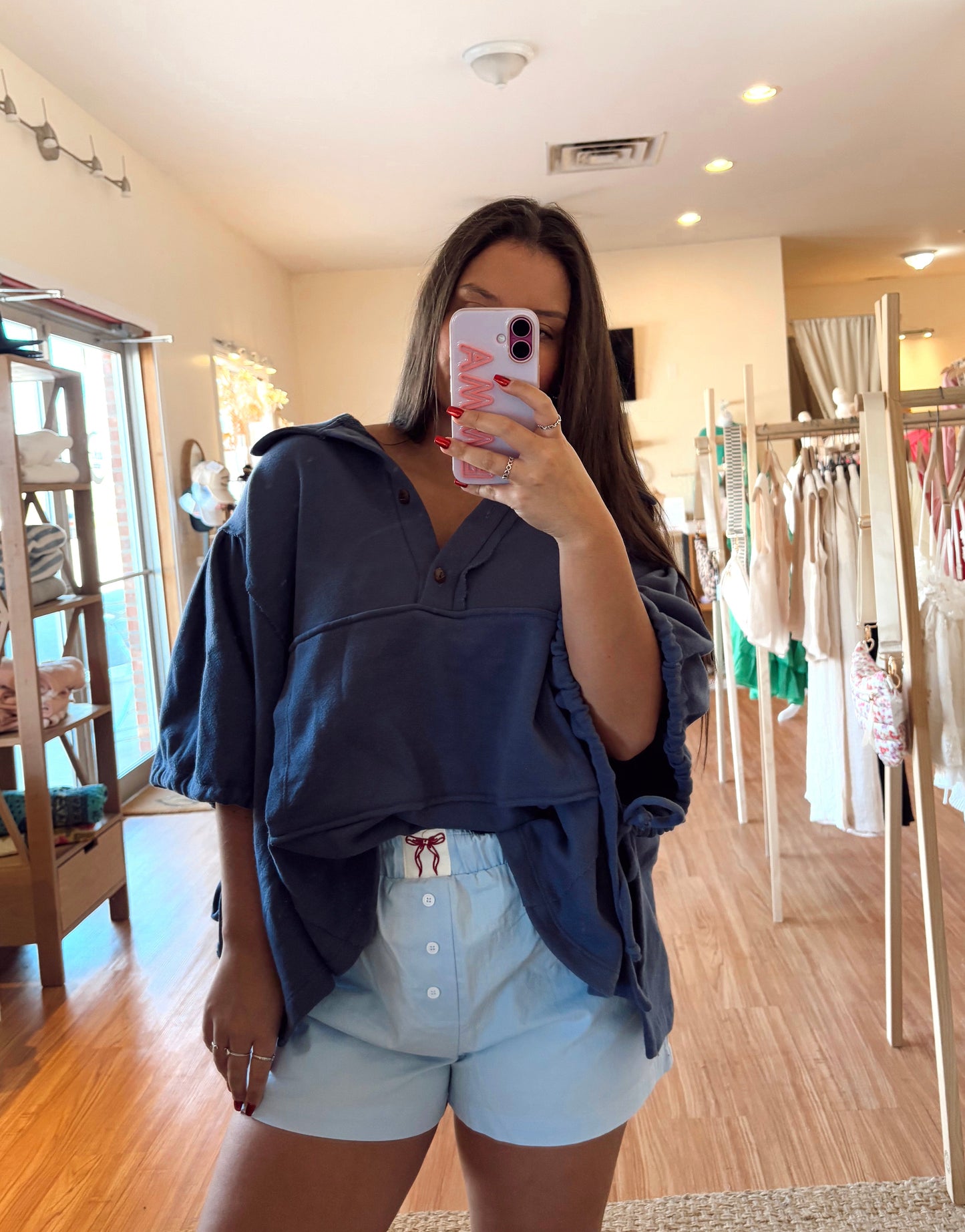 Navy Sanibel Top