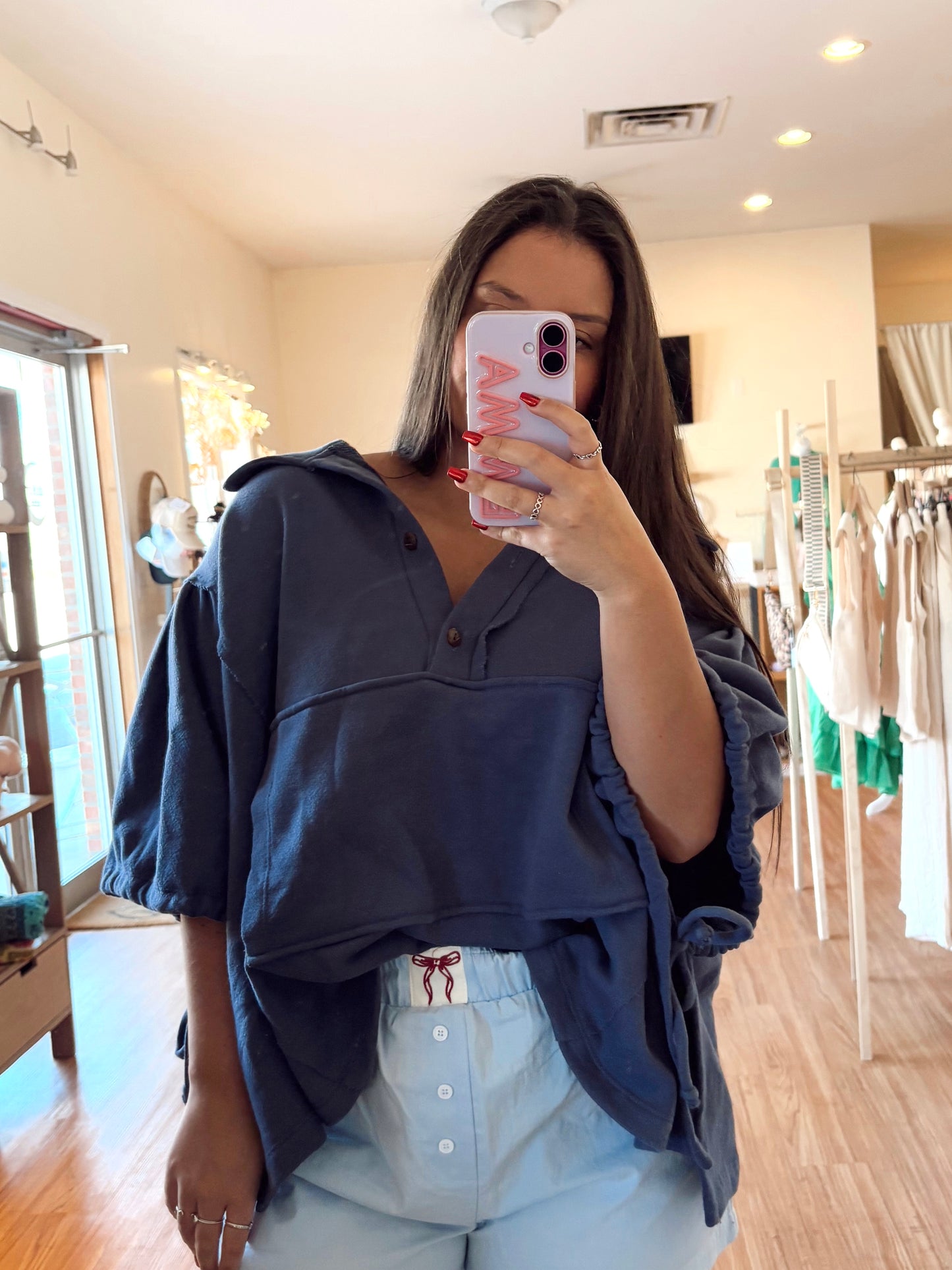 Navy Sanibel Top