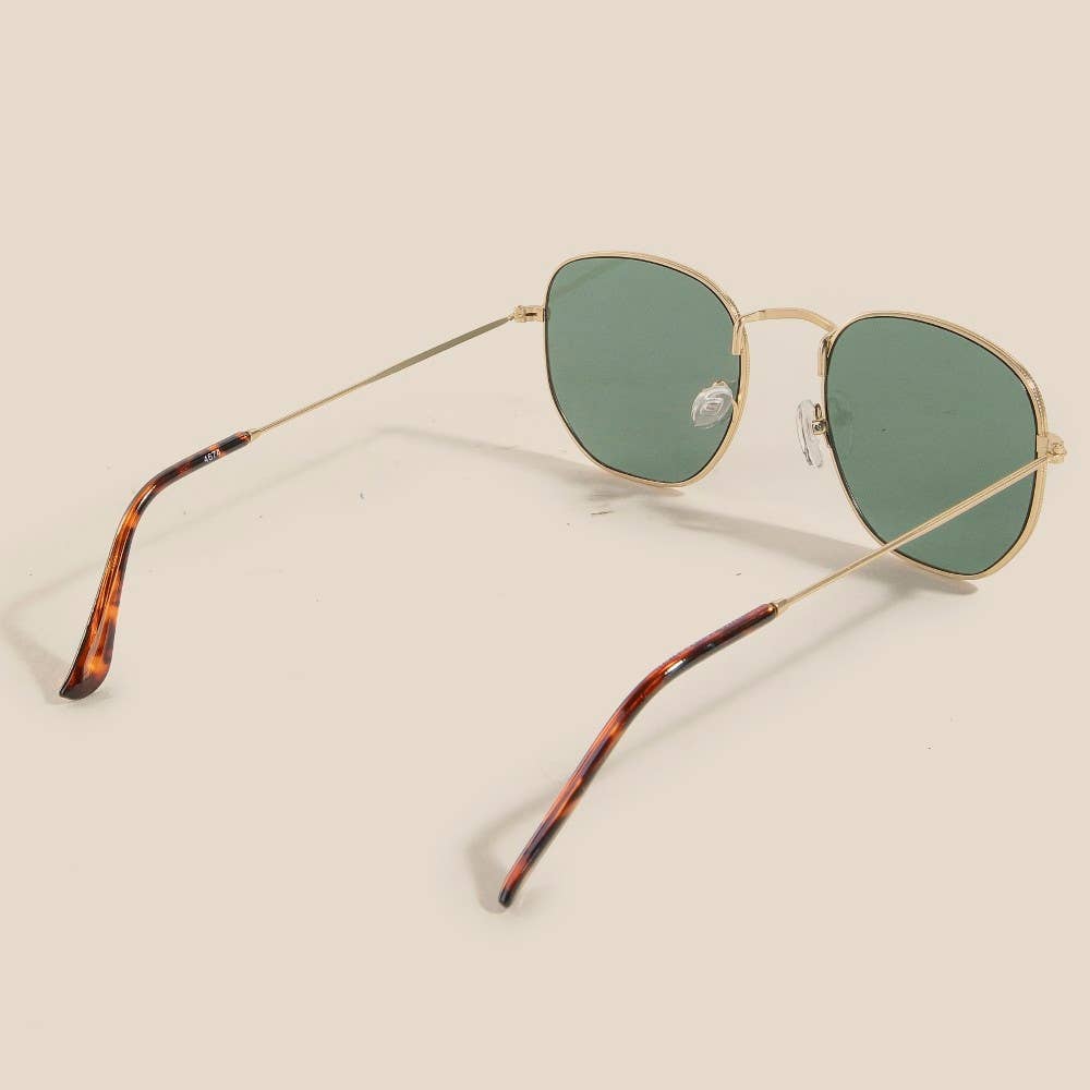 Twelve Piece Thin Metallic Frame Fashion Sunglasses: ASSORTED
