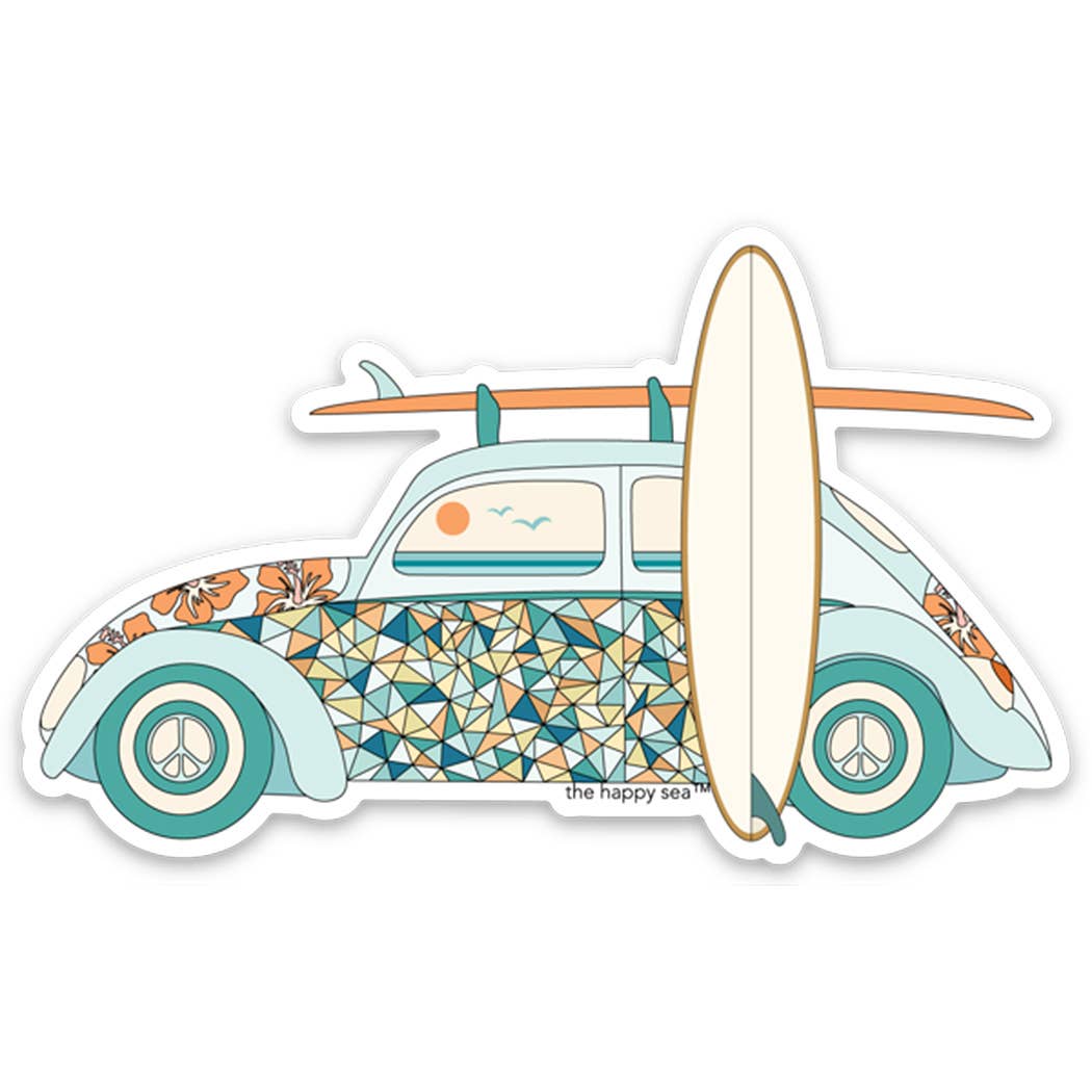 3" Hibiscus Bug Sticker: 3"