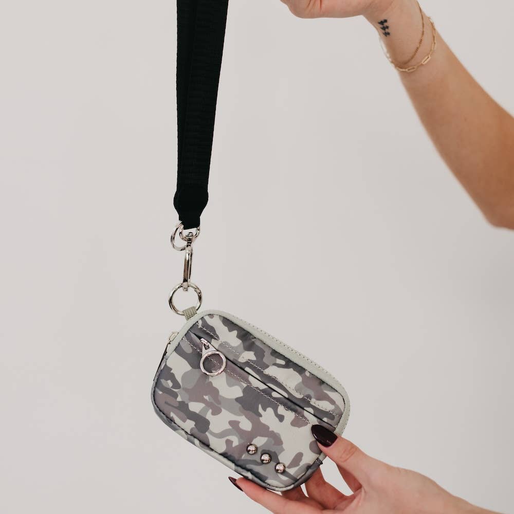 Nelly Nylon Card Wallet Wristlet: Watermelon Pink