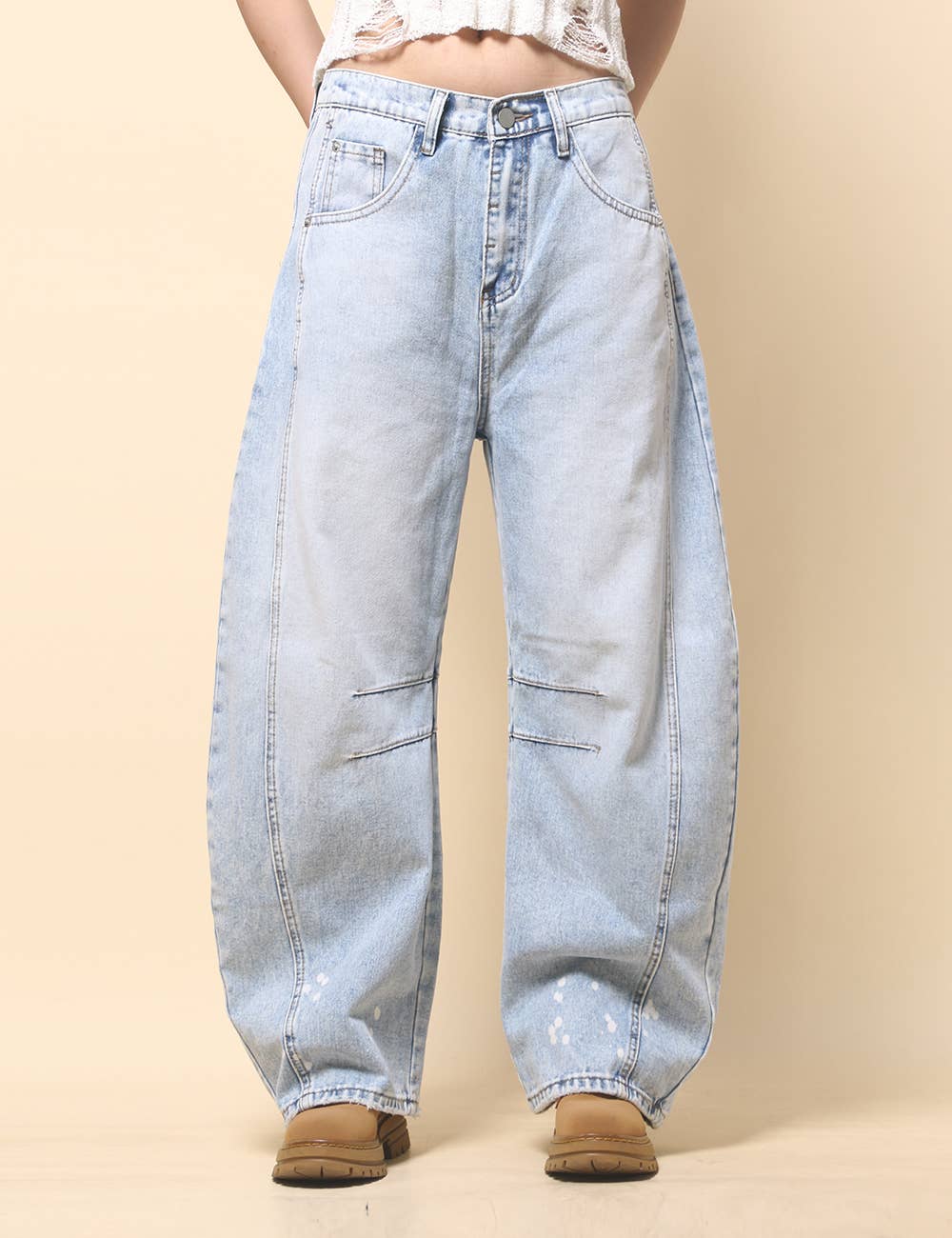 Sunfaded Barrel Jeans