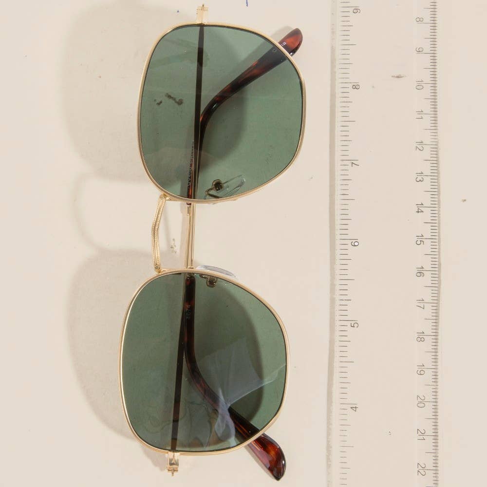 Twelve Piece Thin Metallic Frame Fashion Sunglasses: ASSORTED
