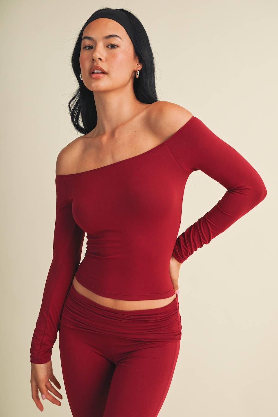 Keep it Casual Top: Dark Cherry