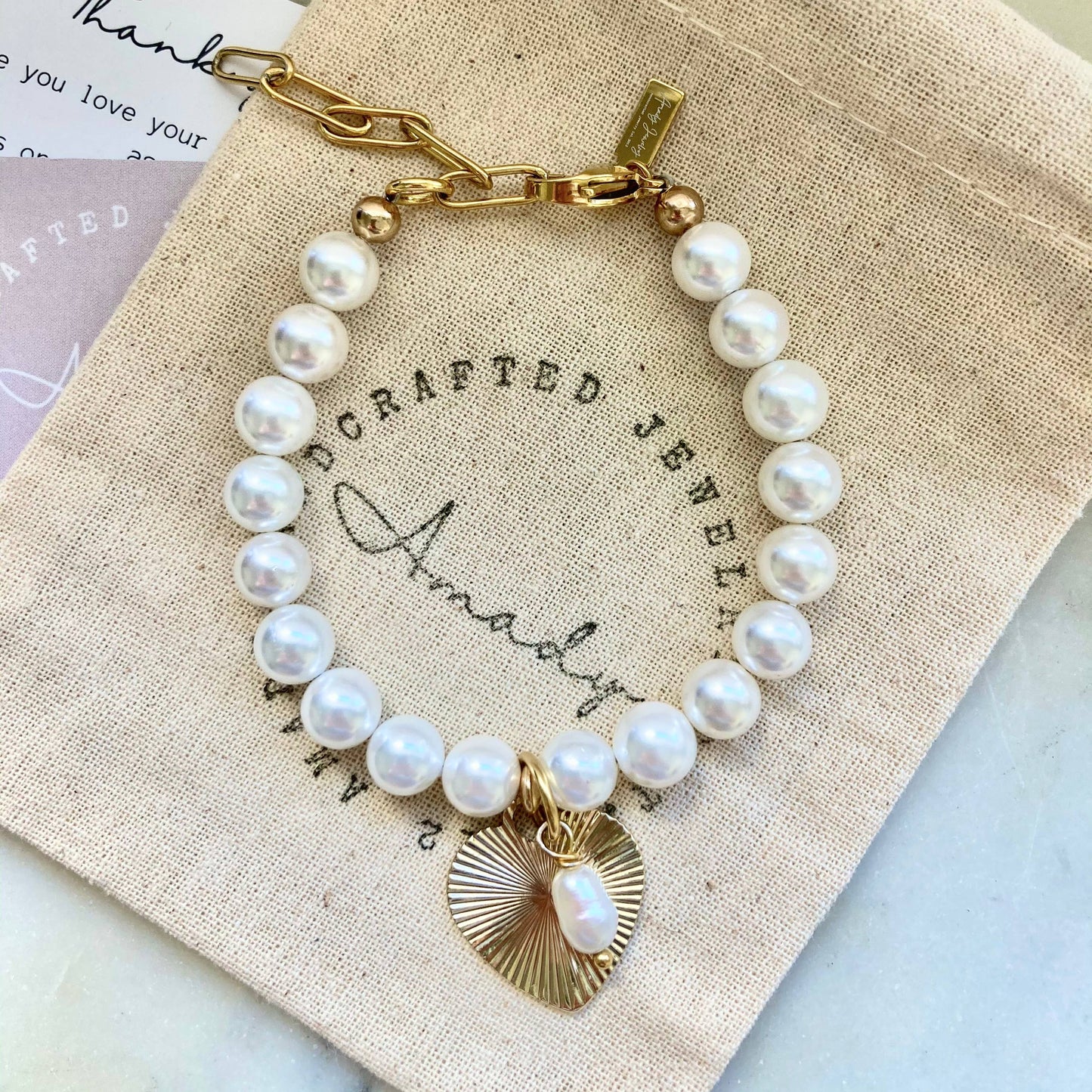 Freshwater pearl gold bracelet mother of pearls bracelet
