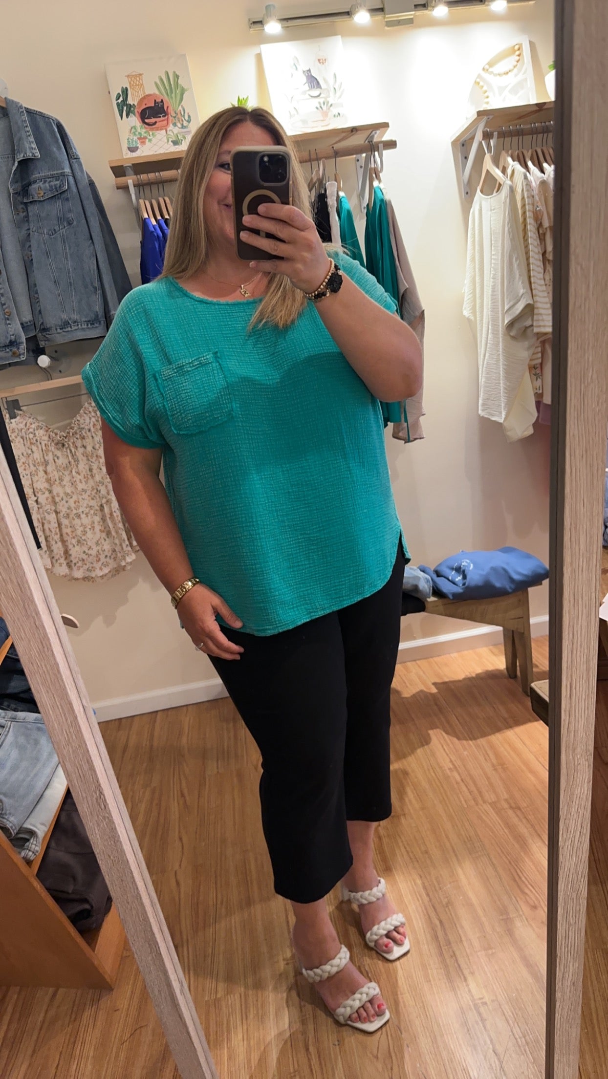 Missy Plus Size Cropped Pants